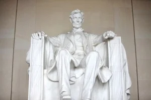 The Lincoln Monument in Washington DC.