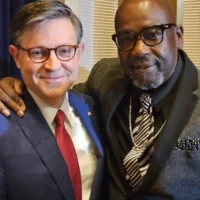 Speaker of the House Mike Johnson and Pastor Dennis Hodges